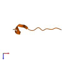 Monomeric assembly 8 of PDB entry 3kl8 coloured by chemically distinct molecules, top view.