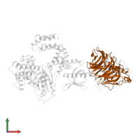 Guanine nucleotide-binding protein G(I)/G(S)/G(T) subunit beta-1 in PDB entry 3krw, assembly 1, front view.