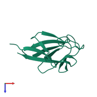 PDB entry 3kt9 coloured by chain, top view.