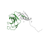 The deposited structure of PDB entry 3ktm contains 8 copies of Pfam domain PF02177 (Amyloid A4 N-terminal heparin-binding) in N-APP. Showing 1 copy in chain E.