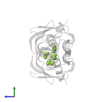 fluoroacetic acid in PDB entry 3kuw, assembly 1, side view.