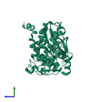 Casein kinase II subunit alpha in PDB entry 3kxh, assembly 1, side view.