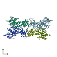 PDB entry 3l09 coloured by chain, front view.