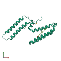 PDB entry 3l1n coloured by chain, front view.