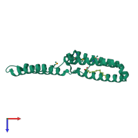PDB entry 3l1n coloured by chain, top view.