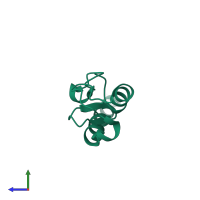 PDB entry 3l1x coloured by chain, side view.