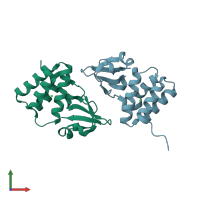 PDB entry 3l29 coloured by chain, front view.