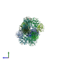 PDB entry 3l2y coloured by chain, side view.