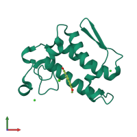 PDB entry 3l30 coloured by chain, front view.