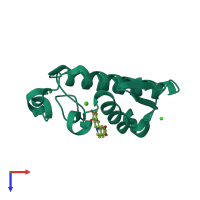 PDB entry 3l30 coloured by chain, top view.
