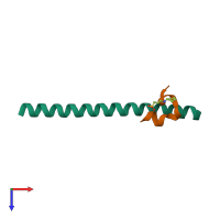 PDB entry 3l36 coloured by chain, top view.