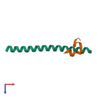 PDB entry 3l37 coloured by chain, top view.