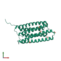 PDB entry 3l39 coloured by chain, front view.