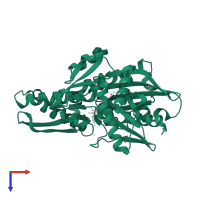 Heat shock 70 (HSP70) protein in PDB entry 3l4i, assembly 2, top view.