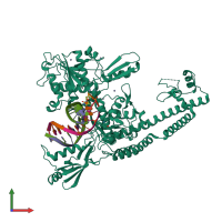 PDB entry 3l4k coloured by chain, front view.