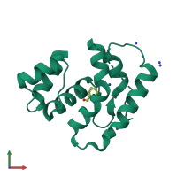 PDB entry 3l4l coloured by chain, front view.