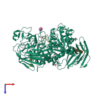 PDB entry 3l4z coloured by chain, top view.