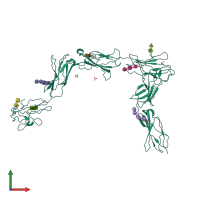 PDB entry 3l5h coloured by chain, front view.