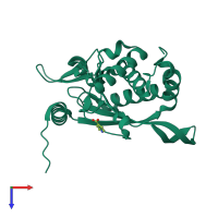 PDB entry 3l60 coloured by chain, top view.