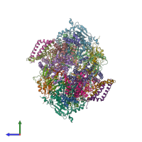 PDB entry 3l72 coloured by chain, side view.