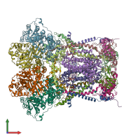 PDB entry 3l73 coloured by chain, front view.