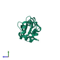 PDB entry 3l78 coloured by chain, side view.