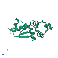 PDB entry 3l78 coloured by chain, top view.