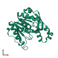 PDB entry 3l7n coloured by chain, front view.