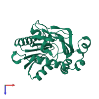 PDB entry 3l7n coloured by chain, top view.