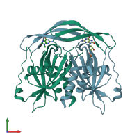 PDB entry 3l85 coloured by chain, front view.