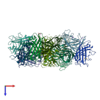 PDB entry 3l88 coloured by chain, top view.