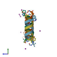 PDB entry 3l8l coloured by chain, side view.