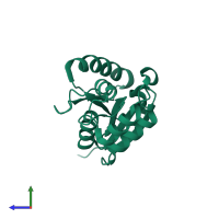 PDB entry 3l93 coloured by chain, side view.