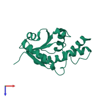 PDB entry 3l93 coloured by chain, top view.