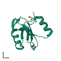 PDB entry 3l9a coloured by chain, front view.