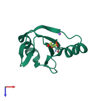 PDB entry 3l9a coloured by chain, top view.