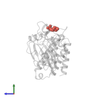 Modified residue PTR in PDB entry 3lck, assembly 1, side view.