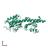 Monomeric assembly 1 of PDB entry 3lic coloured by chemically distinct molecules, front view.