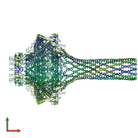 PDB entry 3lj5 coloured by chain, front view.