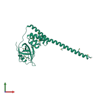 PDB entry 3ljc coloured by chain, front view.