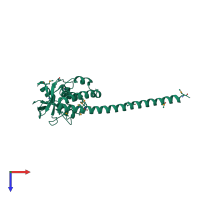 PDB entry 3ljc coloured by chain, top view.