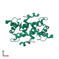 Protein S100-B in PDB entry 3lle, assembly 1, front view.