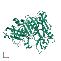 Beta-secretase 1 in PDB entry 3lnk, assembly 1, front view.