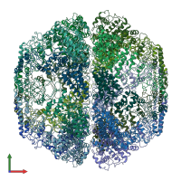 PDB entry 3los coloured by chain, front view.