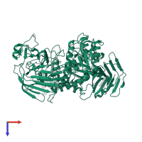 Isomaltase in PDB entry 3lpo, assembly 1, top view.