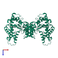 Choline/ethanolamine kinase in PDB entry 3lq3, assembly 1, top view.