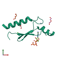 PDB entry 3lta coloured by chain, front view.