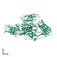 Monomeric assembly 1 of PDB entry 3ly6 coloured by chemically distinct molecules, front view.