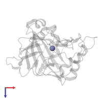 ZINC ION in PDB entry 3m1w, assembly 1, top view.