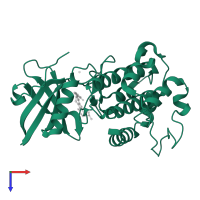 MAP kinase-activated protein kinase 2 in PDB entry 3m2w, assembly 1, top view.